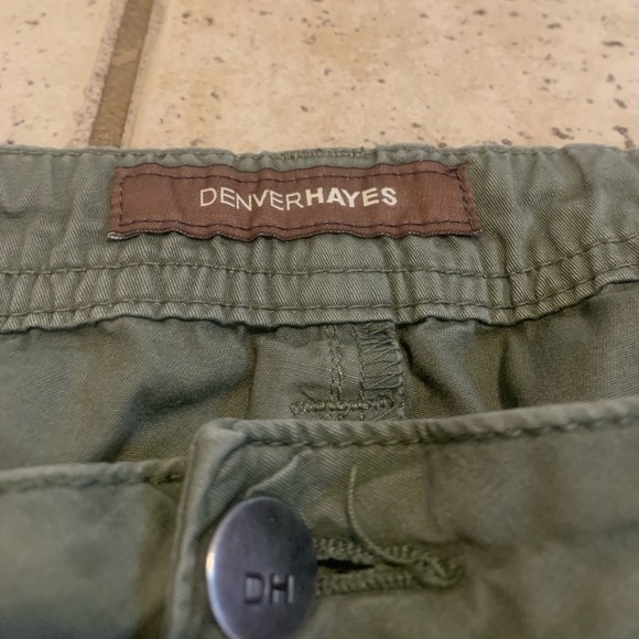 Denver Hayes Hanna High-Rise Crop/Capri Cargo Pants Size 12 - Olive Green - Picture 5 of 8